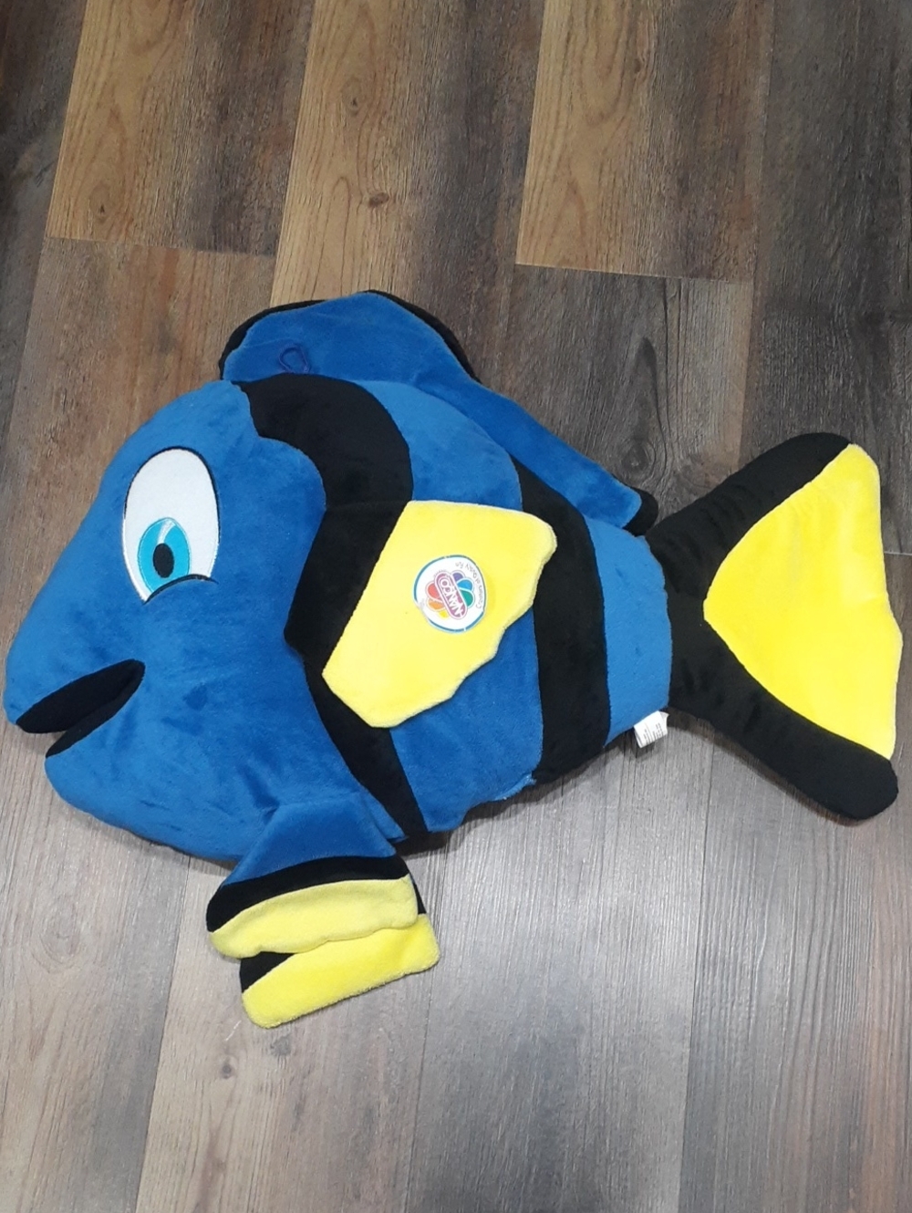 Blue & Yellow Plush Dory Fish Pillow